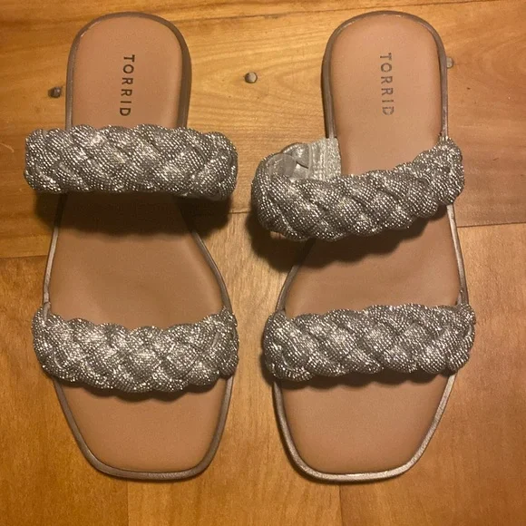 Sparkly 2 strap sandals deals